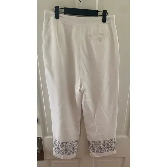 Women’s Carroll Reed Size 10 White Lining Capris - Picture 8 of 8